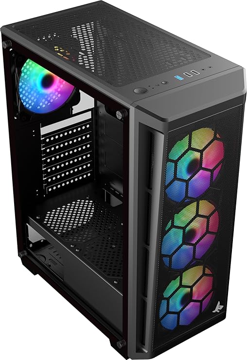 Gaming PC Intel Core i5-14400F, RTX 5050, 16GB RAM DDR5 - Black - Image 2