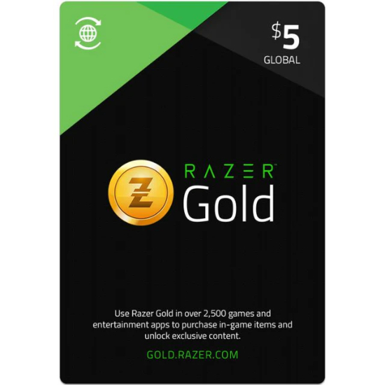 Razer Gold Pins Gift Card 5$ - Global (SMS Delivery)