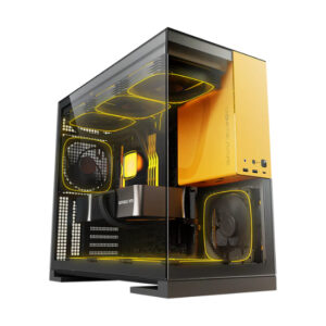 Gaming PC Intel Core i5-14400F, RTX 5060 (VRAM 8GB), 16GB DDR5 RAM, 1TB NVMe SSD, Win 11 Pro - Black & Yellow