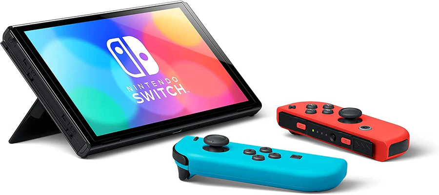 Nintendo Switch ? OLED Model w/ Neon Red & Neon Blue Joy-Con - Image 3
