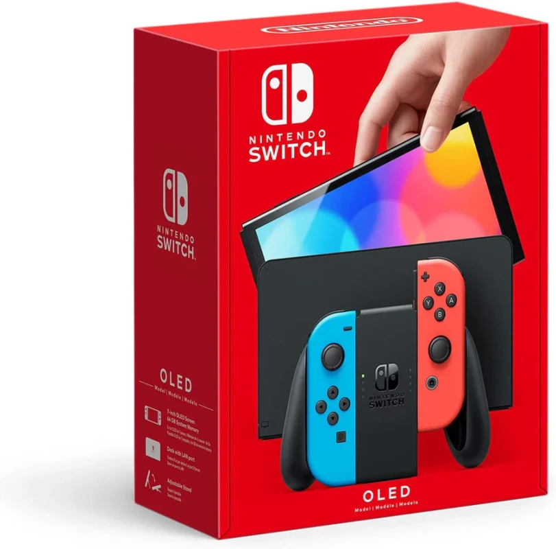 Nintendo Switch ? OLED Model w/ Neon Red & Neon Blue Joy-Con - Image 5