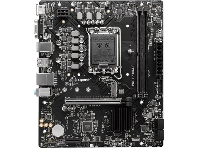 MSI PRO H610M-E Motherboard ? Intel H610, LGA 1700, DDR5, Micro-ATX - Image 4