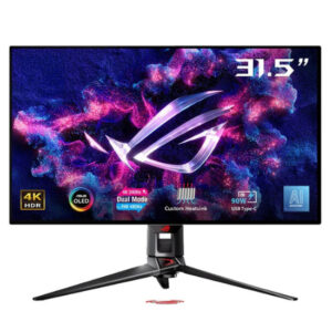Asus ROG Swift OLED Model PG32UCDP, 32" Dual Mode (4K 240Hz or FHD 480Hz Refresh Rate), 0.03ms Response time, 0.03ms, HDMI 2.1, AMD FreeSync Premium Pro, G-SYNC Flat Gaming Monitor - Black