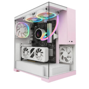 Gaming PC Intel Core i5-14400F, RTX 5060 (VRAM 8GB), 16GB DDR5 RAM, 1TB NVMe SSD, Win 11 Pro - White & Pink