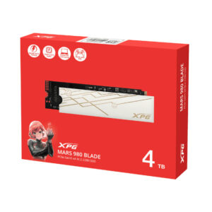 XPG Mars 980 Blade 4TB SSD PCle Gen5 x4 - White for Pc & PlayStation 5