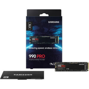 Samsung 990 PRO PCIe 4.0 NVMe M.2 4TB SSD upto 7450/6900 MB/s read/write Speed