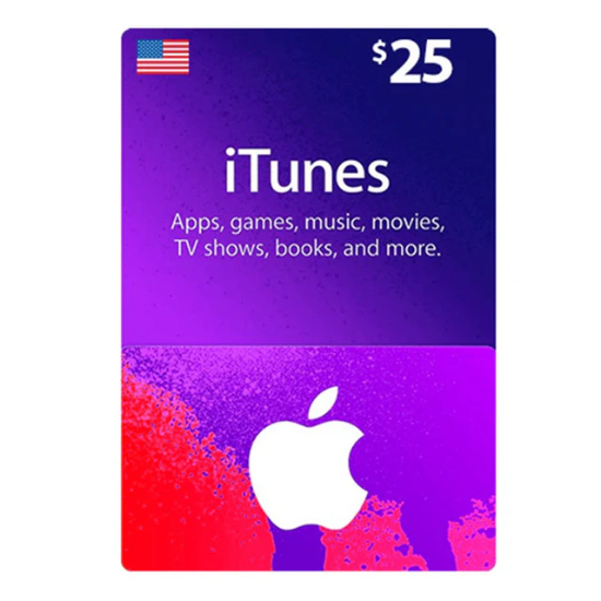 Apple iTunes Gift Card Online - 25$ US (SMS Delivery)