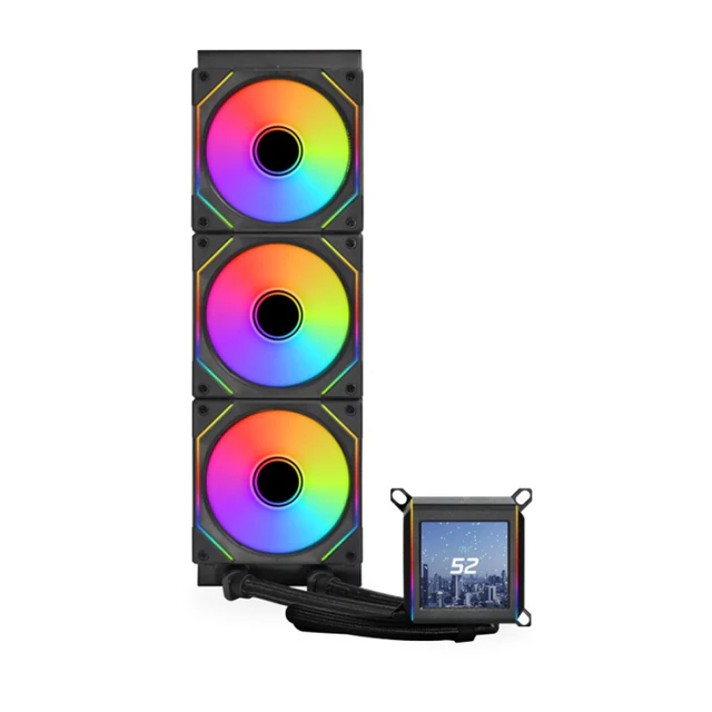 LIAN LI Galahad II LCD SL-INF 360MM ARGB CPU Liquid Cooler ? Black - Image 2