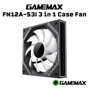 GameMax FN12A-S31-W 120mmARGB Case Fan (Pack of 3) - White