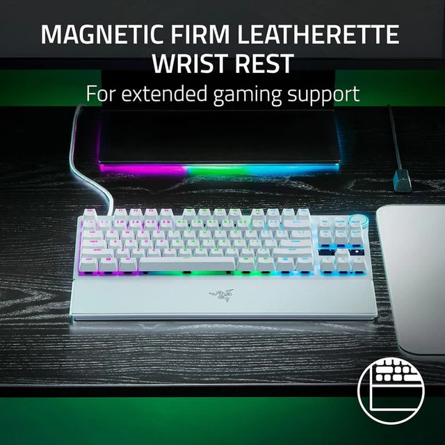 Razer Huntsman V3 Pro Tenkeyless 8KHz Analog Optical Esports Gaming Keyboard - White Edition RZ03-04981700-R3M1 - Image 7
