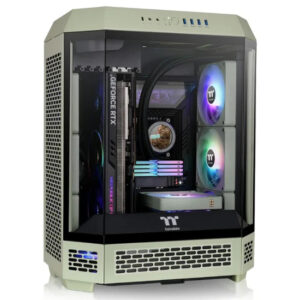 Thermaltake The Tower 600 ATX Mid Tower Gaming PC Case - Matcha Green (2 PWM Fans Included)