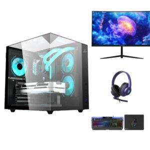 Gaming PC Bundle Intel Core i5-12400F, RTX 5060, 16GB DDR5, 24? 200Hz Monitor, Gaming Combo & Headset - Black
