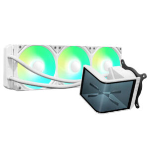 TRYX Panorama SE ARGB 360mm Liquid CPU Cooler With 6.67 Inch Rotatable AMOLED Screen - White