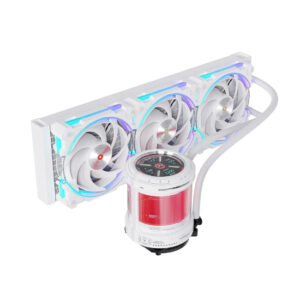 Alseye W360-V-W 360mm AIO Liquid Coolers, 350W TDP low noise ARGB pump with 2.1 inch screen - White