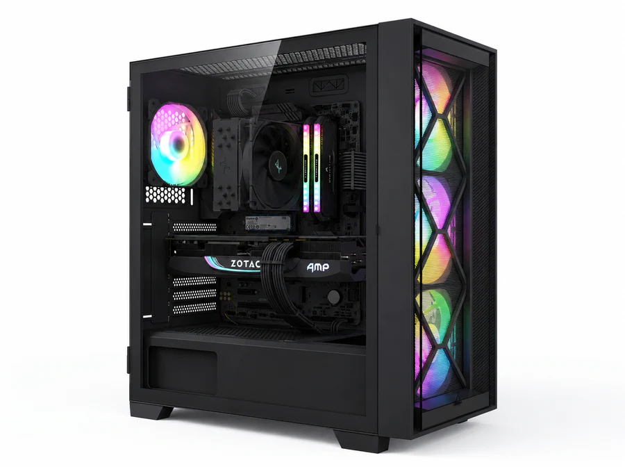 Custom Gaming PC Bundle Intel Core i5-14400F, RTX 5070 12GB, 16GB DDR5 RAM, 1TB SSD, With Sades 27" QHD Monitor & Sades Accessories Bundle - Image 2