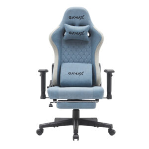 Gamax Gaming Chair model BS-7970 with Foot Rest - Light Blue ( Installation not included )