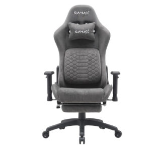 Gamax Gaiming Chair model BS-7966 with Foot Rest - Gray ( Installation not included )