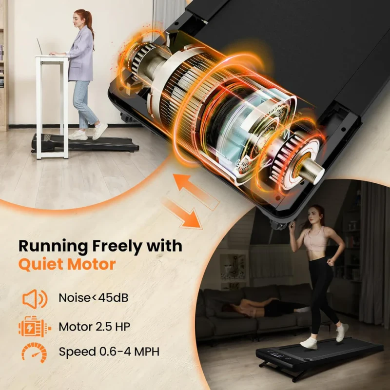 Black Bull 12% Auto Incline Walking Pad with handrail, Remote Control, LED Display & Bluetooth, 120 KG Weight Capacity Black - UMWP106 - Image 4