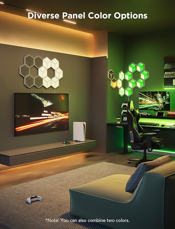 Govee Glide Hexagon Light Panels Ultra Meteor grey 7 Pack - H606A - Image 2