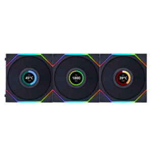 Lian Li UNI FAN TL LCD 120mm ARGB (3-Pack) ? Black ? With 1.6" LCD Display