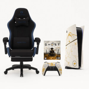 Oartex LD035 Gaming Chair (Black & Blue) + PS5 Slim Ghost of Yotei Limited Edition Bundle
