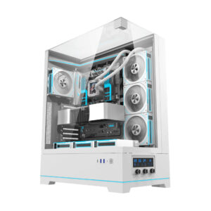 DarkFlash DY450L Pro 4 Digital Fans Case - White