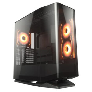 Cougar FV270 RGB Mid Tower Case, 4x Pre-installed Fans. Supports E-ATX Motherboard, 360mm Radiator, 420mm GPUs - Black