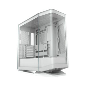 Cougar FV270 Mid Tower Two Panel Front & Left Side Tempered Glass Case with One RGB Fan - White
