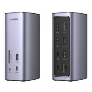 USB C MacBook Docking Station with 2 HDMI DP 8K, 10 Gbps USB C and USB-A Data, 100W PD Charging, Ethernet, Audio, SD TF Card Reader for Mac OS, Windows (CM555 90325)