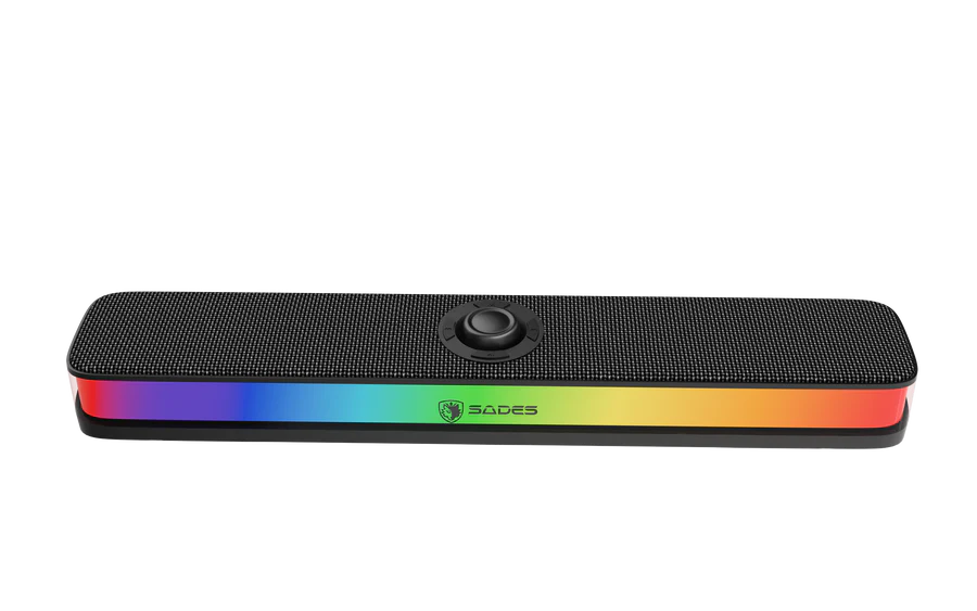 Sades Posevolt SA-SP01-B compact Desktop Soundbar with 6 RGB Modes - Black - Image 2