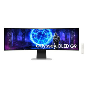 Samsung Odyssey QD-OLED G9 model G95SD LS49DG952SMXUE, 49" Dual QHD, 240Hz Refresh rate, 0.03ms Response time, HDMI 2.1, G-Sync Compatible Curved Gaming Monitor