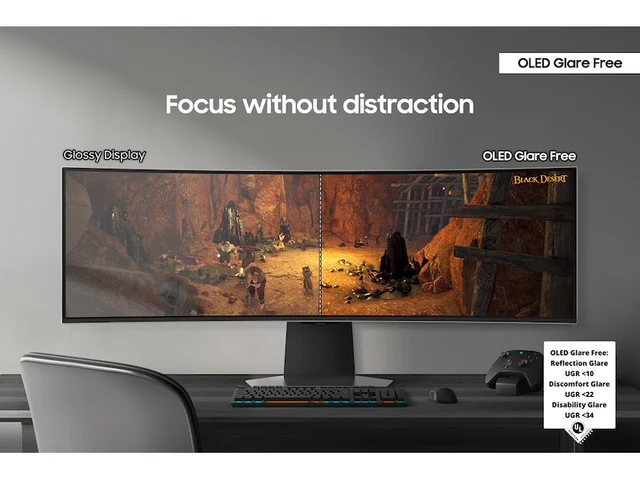 Samsung Odyssey QD-OLED G9 model G95SD LS49DG952SMXUE, 49" Dual QHD, 240Hz Refresh rate, 0.03ms Response time, HDMI 2.1, G-Sync Compatible Curved Gaming Monitor - Image 7