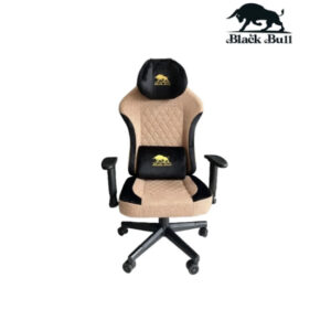 Gaming Chair With Molded Headrest Up & Down - Fabric , Black/Brown by Black Bull - UMGC102R ( Installation not included )