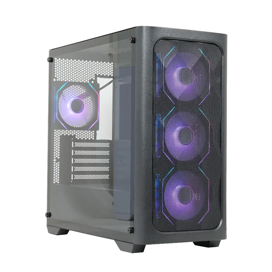 Custom Gaming PC Intel Core i5-12400F, RTX 5060 8GB, 16GB RAM DDR4, 500GB, Windows 11 Pro - Black - Image 3