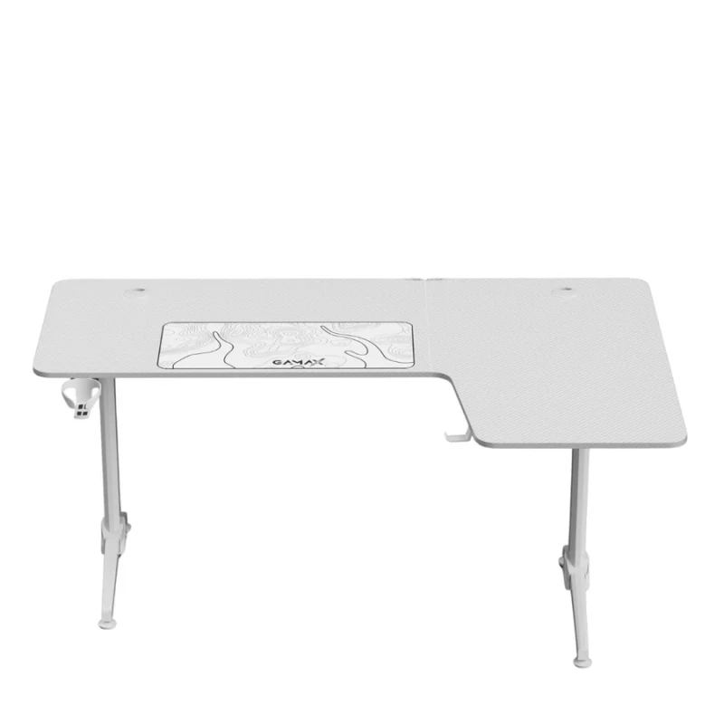 Gamax HY-R Gaming Table (L-Shaped) 160*100*75cm with Mousepad Right - White ( Installation not included ) - Image 3