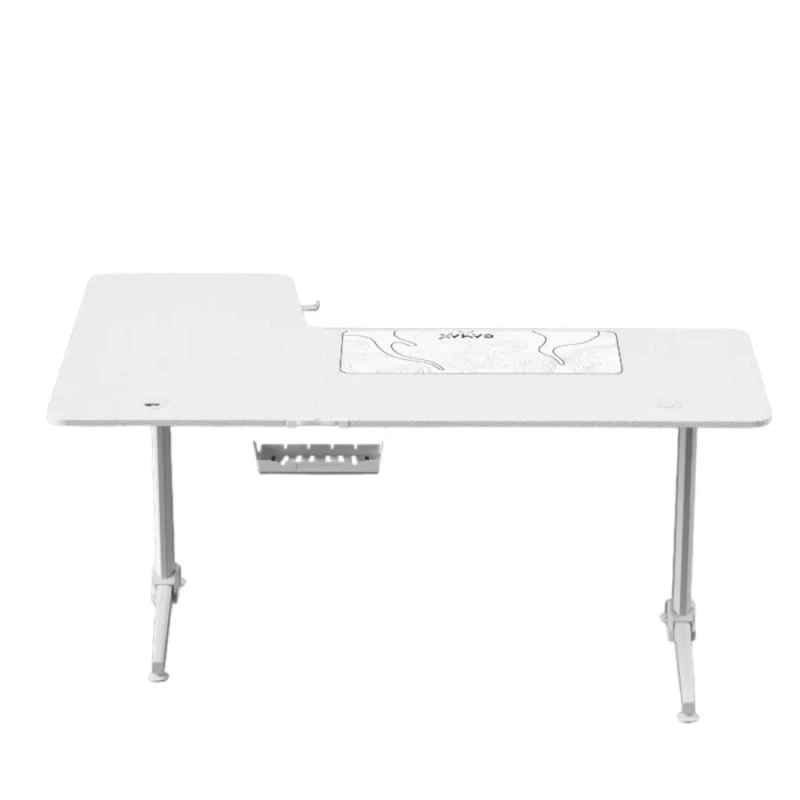 Gamax HY-R Gaming Table (L-Shaped) 160*100*75cm with Mousepad Right - White ( Installation not included ) - Image 4