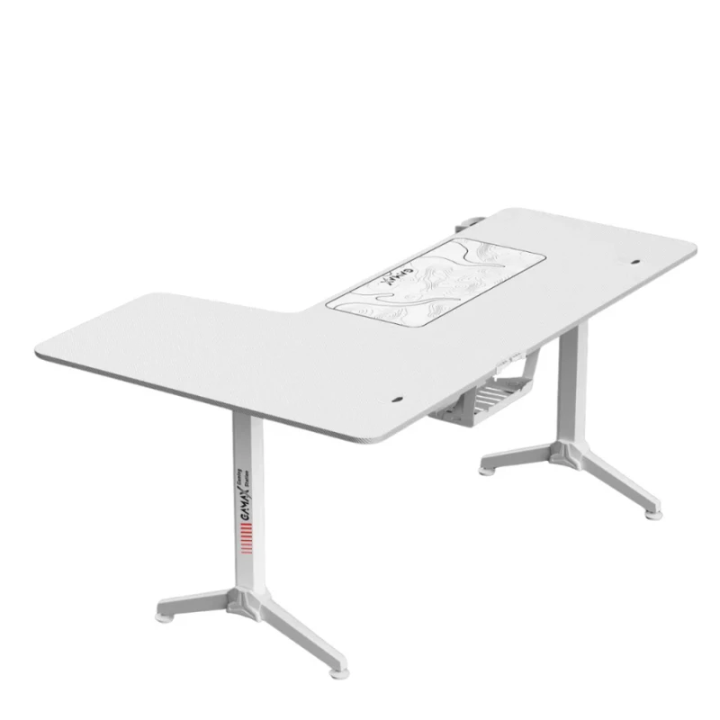 Gamax HY-R Gaming Table (L-Shaped) 160*100*75cm with Mousepad Right - White ( Installation not included ) - Image 6