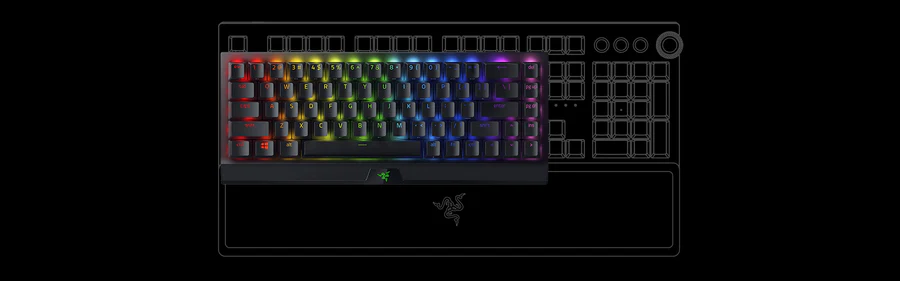 Razer Blackwidow V3 Mini HyperSpeed 65% Wireless Mechanical Gaming Keyboard (Yellow Switch) - Black RZ03-03890100-R3M1 - Image 3