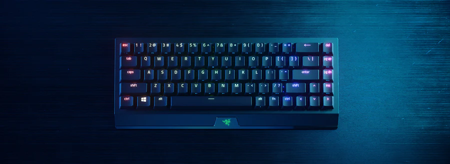 Razer Blackwidow V3 Mini HyperSpeed 65% Wireless Mechanical Gaming Keyboard (Yellow Switch) - Black RZ03-03890100-R3M1 - Image 5