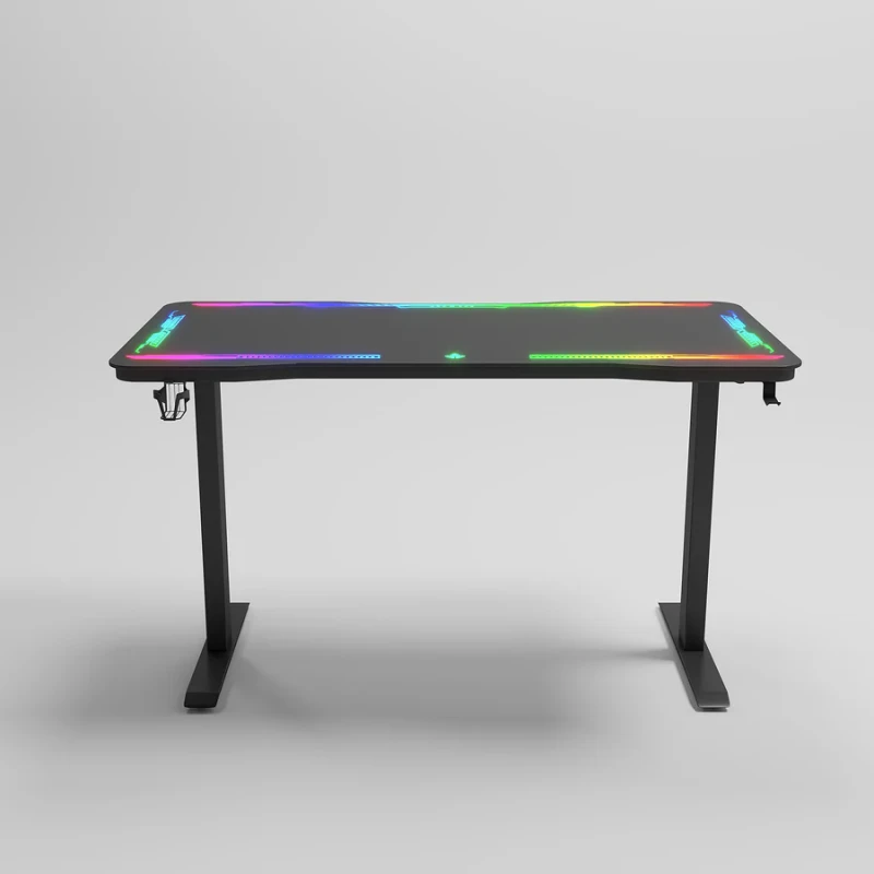 Gamax P206 Tempered Glass Surface Gaming Table 120*60*74 cm with Mousepad & Full RGB - Black (Installation Not Included) - Image 7
