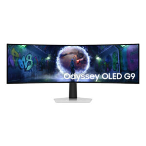 Samsung Odyssey G9 G932 49" OLED Dual QHD (5120 x 1440), 240Hz Refresh Rate, 0.03Ms Response Time, Height Adjustment with Tilt Carved Gaming Monitor - Silver LS49DG932SMXUE