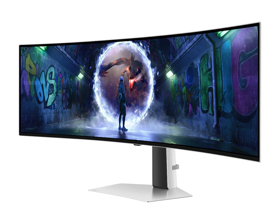 Samsung Odyssey G9 G932 49" OLED Dual QHD (5120 x 1440), 240Hz Refresh Rate, 0.03Ms Response Time, Height Adjustment with Tilt Carved Gaming Monitor - Silver LS49DG932SMXUE - Image 2