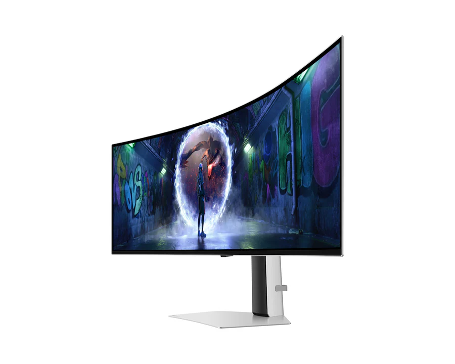 Samsung Odyssey G9 G932 49" OLED Dual QHD (5120 x 1440), 240Hz Refresh Rate, 0.03Ms Response Time, Height Adjustment with Tilt Carved Gaming Monitor - Silver LS49DG932SMXUE - Image 3