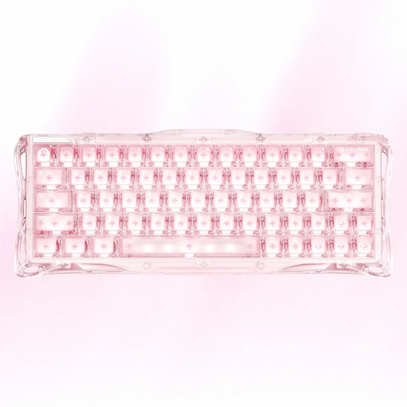 GravaStar Mercury V60 60% Hall Effect Magnetic Switch Gaming Keyboard - Crystal Rose - Image 2