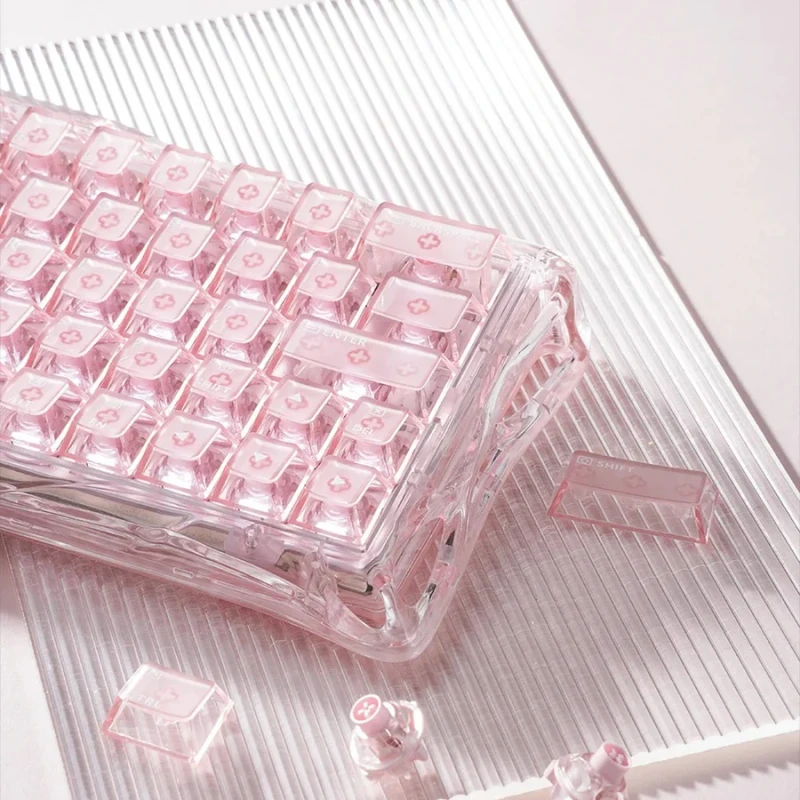 GravaStar Mercury V60 60% Hall Effect Magnetic Switch Gaming Keyboard - Crystal Rose - Image 7