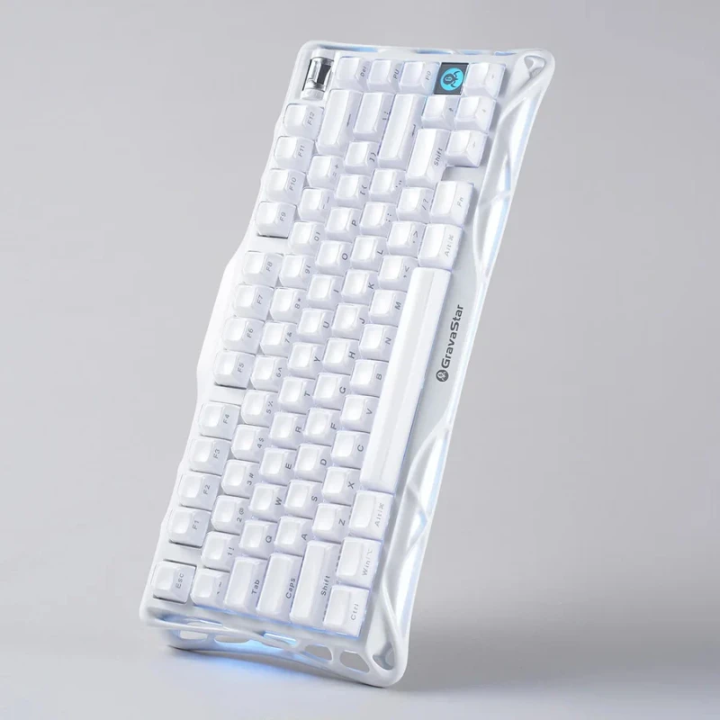 GravaStar Mercury K1 75% Wireless Mechanical Gaming Keyboard Special Edition - White - Image 5