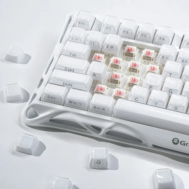 GravaStar Mercury K1 75% Wireless Mechanical Gaming Keyboard Special Edition - White - Image 6