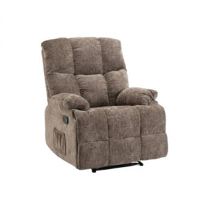 Lounge Recliner Sofa ? Chenille Fabric (88 x 94 x 103 cm) - Brown UMSDG723 (installation not included)