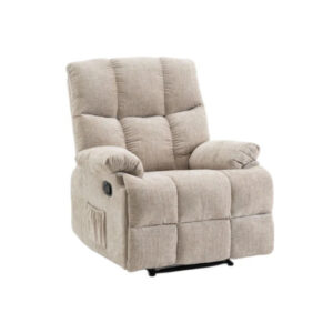 Lounge Recliner Sofa ? Chenille Fabric (88 x 94 x 103 cm) - Beige UMSDG707 (installation not included)