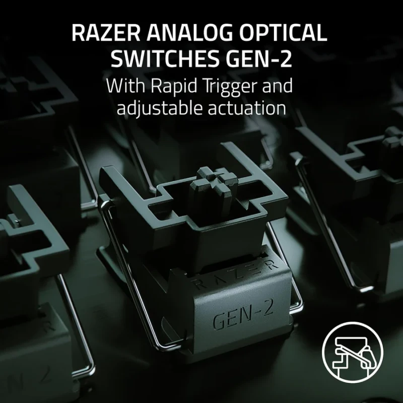 Razer Huntsman V3 Pro Full Keyboard Wired Gaming Keyboard with Analog Optical Switches GEN?2 US Layout - Black RZ03-04970100-R3M1 - Image 4